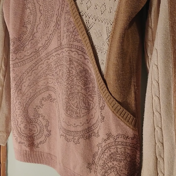 Olsen merino wool cable-knit jacquard sweater - Picture 4 of 11